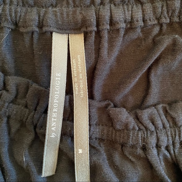 Anthropologie Gloria Off The Shoulder Ruffle Bell Sleeve Top Black size Medium - Picture 7 of 9